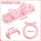 Riceshoot 36 Pcs Spa Headband Bulk Facial Makeup Bow Skincare Flannel Fleece Elastic Soft Face Wash Headband for Hair Wrap Yoga Sports Shower Women(Pink)