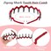 6 Pieces Zigzag Headbands for Women Shark Tooth Comb Hairbands Wrapped Cloth Hairbands Wave Shape Plastic Hair Band Hair Accessory(Adorable Pattern)
