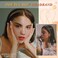 Syhood 4 Pieces Metal Double Layer Headbands Row Wire Headband for Women Wedding Hair Band Elastic Metal Hairband(Round,Gold)