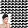 Tigeen 80 Pcs Hairband, Adjustable Spa Headband for Washing Face, Spa Facial Headband for Women, Makeup Headbands for Woman Skincare, Hair Band for Shower Makeup, Black