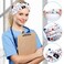 Jexine 20 Pcs Women Nurse Headbands with Button Wide Headbands for Mask Non Slip Elastic Ear Protection Christmas Gift for Nurses Doctors Sweatband Medical Nursing Hairband Workout Yoga Turban