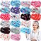Jexine 20 Pcs Women Nurse Headbands with Button Wide Headbands for Mask Non Slip Elastic Ear Protection Christmas Gift for Nurses Doctors Sweatband Medical Nursing Hairband Workout Yoga Turban