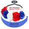4th of July Flower Headband Red White Blue Headband Patriotic Floral Crown American Rose Stretch Headband Independence Day Party Favors for Women Girls Dress Up Accessories