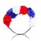 4th of July Flower Headband Red White Blue Headband Patriotic Floral Crown American Rose Stretch Headband Independence Day Party Favors for Women Girls Dress Up Accessories