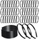 XunYee Hairband, 100 Pcs Plastic Headbands with Teeth, Plain Headbands for Women Girls, DIY Hair Accessories, Black, 10 mm