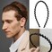 8 PCS Fashion No Slip Effortless Plastic Headbands with Teeth Comb Black Skinny Headbands Hair Accessories Bands for Women Men Teen Girls, Classic Black Bright