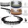 LAPOHI 10 PCS Non Slip Fashion Effortless Plastic Headbands with Teeth Comb Skinny Hair Bands for Women Men Teen Girls, Long Teeth Morandi