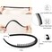 LAPOHI 10 PCS Non Slip Fashion Effortless Plastic Headbands with Teeth Comb Skinny Hair Bands for Women Men Teen Girls, Short Teeth Matte Black
