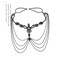 Vintage Flapper Head Chain Masquerade Mask Headpiece Wedding Bride Hair Jewelry Rhinestone Headbands Costume Headwear Women Hair Accessories (Unique-Black)