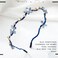 Blue Thin Flower Headbands Pearl Crystal Hair Bands Wave Beaded Hair hoop Bridal Wedding Party Hair Accessories for Women(Blue)