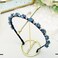 Thin Headbands Blue Rhinestones Hair Bands Bling Crystal Beaded Head Bands for Women(Blue)