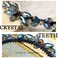 Thin Rhinestones Headband Blue Crystal Hair Bands Sparkle Beaded Head Bands for Women(Blue)