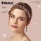Baroque Rhinestones Headbands Purple Thin Hairband Bling Crystal Beaded Head Band for Women(Purple)
