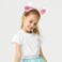 Fishdown 6Pcs Bear Ear Headbands for Kids Girls Baby Girl Sequin Hairbows Headband with Glitter Party Decoration Hair Hoop