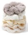 5 PCS Furry Scrunchies -Elastic Hair Scrunchies Fur Hair Ties Ponytail Holder Hair Bands Fuzzy Hair Accessories for Women and Girls(White)