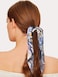 Floral Print Hair Scarf Scrunchies - Elastic Long-tail Ponytail Holders and Hair Accessories for Women, Wedding/Birthday/Bridal Party, 4 Pcs