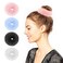 4 Pieces Fuzzy Scrunchies,Furry Fluffy Faux Fur Scrunchies,Pom Pom Hair Tie for Women Girls,Ponytail Holders Cute Elastic Pompom Hair Accessories Rabbit Furry Wristband Ropes Hair Band Set(4 Colors)