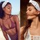 YARIEW Pearl Rhinestone Jeweled Knotted Headband Top Knot Hair Accessory for Women Sports Fans &amp; Mom Gifts (White)