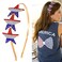 Soochat 4th of July Star Headband Patriotic Hairband Crystal Red White Blue Star Hair Hoop for Independence Day Party Hair Accessory