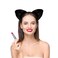 Cute Cat Ear Headbands for Girls Plush Hairbands,Black Cat Ear Head Bands for Holiday Cosplay Party Favours Fancy Animal Cartoon Headpiece Fluffy Velvet Hair Hoops for Women Girls Makeup&amp;Daily Wear&hellip;