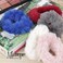 Small Fuzzy Fur Scrunchies Furry Pony Holder - Set of 2 - White