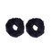 Small Fuzzy Fur Scrunchies Furry Pony Holder - Set of 2- Navy