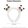 AEGYPIUS Plush Panda Headband Panda Animal Ears Pandaheadband Bear Ears Headband Cartoon Animal Ears Hair Accessories for Women Girls Spa Makeup (White)