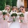 Satin Bridesmaid Scrunchies Bachelorette Hair Ties Set of 6 Bridal Shower No Damage Hairties ideas Gift for Wedding Party Favors Bridesmaid Proposal Gifts (White&amp;Sage Green)