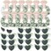 Satin Bridesmaid Scrunchies Bachelorette Hair Ties Set of 12 sunglasses Bridal Shower No Damage Hairties ideas Gift for Wedding Party Favors Bridesmaid Proposal Gifts (White&amp;Sage Green)