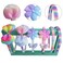 Glitter Headbands for Girls Butterfly Sparkly Hair Bands with Teeth Bows Flower Sequin Hairband for Toddler Girl(6pcs)
