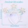 Christmas Headband White Snowflake Hair Bands Glitter Snowflake Rhinestone Headpiece 2025 New Year Hair Accessories for Women Girls Christmas Happy New Year Winter Party Supplies