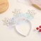 Christmas Headband White Snowflake Hair Bands Glitter Snowflake Rhinestone Headpiece 2025 New Year Hair Accessories for Women Girls Christmas Happy New Year Winter Party Supplies