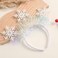 Christmas Headband White Snowflake Hair Bands Glitter Snowflake Rhinestone Headpiece 2025 New Year Hair Accessories for Women Girls Christmas Happy New Year Winter Party Supplies