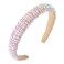 Silver Diamond Rhinestone Headbands for Women Girls Bling Sparkle Beaded Crystal Headband Jeweled Thick Padded Hairband Non Slip Glitter Hair Hoop Accessories A-Light Pink