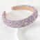 Pearl Rhinestone Women Headband Fashion Bling Beaded Crystal Diamond Headband Glitter Bejeweled Padded Hairband Holiday Girls Headpiece Sparkle Hair Accessories C-Purple