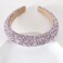 Pearl Rhinestone Women Headband Fashion Bling Beaded Crystal Diamond Headband Glitter Bejeweled Padded Hairband Holiday Girls Headpiece Sparkle Hair Accessories C-Purple