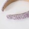 Pearl Rhinestone Women Headband Fashion Bling Beaded Crystal Diamond Headband Glitter Bejeweled Padded Hairband Holiday Girls Headpiece Sparkle Hair Accessories C-Purple
