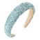 Silver Diamond Rhinestone Headbands for Women Girls Bling Sparkle Beaded Crystal Headband Jeweled Thick Padded Hairband Non Slip Glitter Hair Hoop Accessories B-Blue