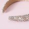 Pearl Rhinestone Women Headband Fashion Bling Beaded Crystal Diamond Headband Glitter Bejeweled Padded Hairband Holiday Girls Headpiece Sparkle Hair Accessories C-Champagne