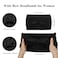 Huachi 2 Packs Black Bow Headbands for Women 7&rsquo;&rsquo; Extra Wide Head Bands for Women&rsquo;s Hair Non Slip Headwraps Workout Turban Hair Accessories