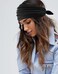 Huachi 2 Packs Black Bow Headbands for Women 7&rsquo;&rsquo; Extra Wide Head Bands for Women&rsquo;s Hair Non Slip Headwraps Workout Turban Hair Accessories