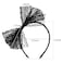 SUMERSHA Women Neon Lace Bow Headband 80s Costume Headwear Lace Bow Hair Accessory for 1980s Theme Party Halloween Hair Hoop