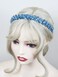 Green Rhinestone Headband Wedding Hair Accessories for Brides Tiaras for Women and Girls Goddess Costume Hair Decoration Party Prom Bridesmaid Gifts (Light Blue)