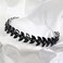 Green Rhinestone Headband Wedding Hair Accessories for Brides Tiaras for Women and Girls Goddess Costume Hair Decoration Party Prom Bridesmaid Gifts(Black)