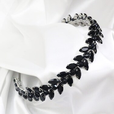 Green Rhinestone Headband Wedding Hair Accessories for Brides Tiaras for Women and Girls Goddess Costume Hair Decoration Party Prom Bridesmaid Gifts(Black)