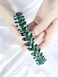 Green Rhinestone Headband Wedding Hair Accessories for Brides Tiaras for Women and Girls Goddess Costume Hair Decoration Party Prom Bridesmaid Gifts