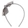 MEEDEE Grey Grosgrain Bow Headband, 1 PCs, for Girls Toddlers Kids Party Decoration Cosplay Costume Hair Accessory, Handmade Hair Band