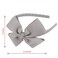 MEEDEE Grey Grosgrain Bow Headband, 1 PCs, for Girls Toddlers Kids Party Decoration Cosplay Costume Hair Accessory, Handmade Hair Band