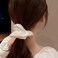 Hair Ties Satin Silk Scrunchies for Women Rubber Bands for Hair (White)