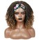 Dreadlock Braided Wigs with Headband Synthetic Goddess Faux Locs Hair Wig with Curly Ends Freetress Twist Crochet Hair Wigs For Black Women and Men (Ombre/27, Heandband)